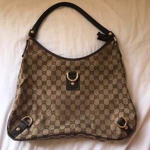 Gucci Canvas Leather Hobo purse